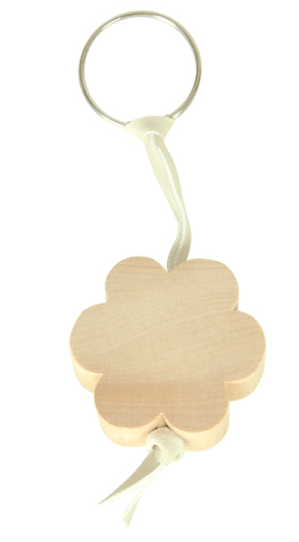 Schlüsselanhänger Blume 2er Set aus Holz Geschenk Basteln Kinder kreativ 