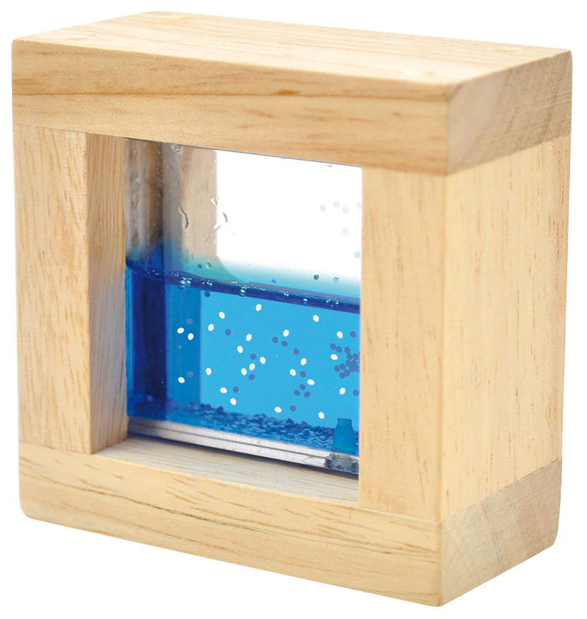 Blocks Glitter geometrische Holzelemente Acrylglas Glitzer Bausteine gefüllt 